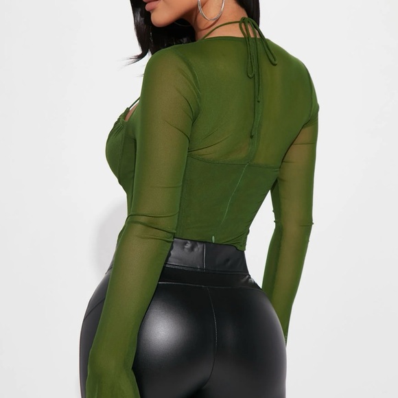 Fashion Nova Mesh Corset Top - SOLD - Picture 2 of 2
